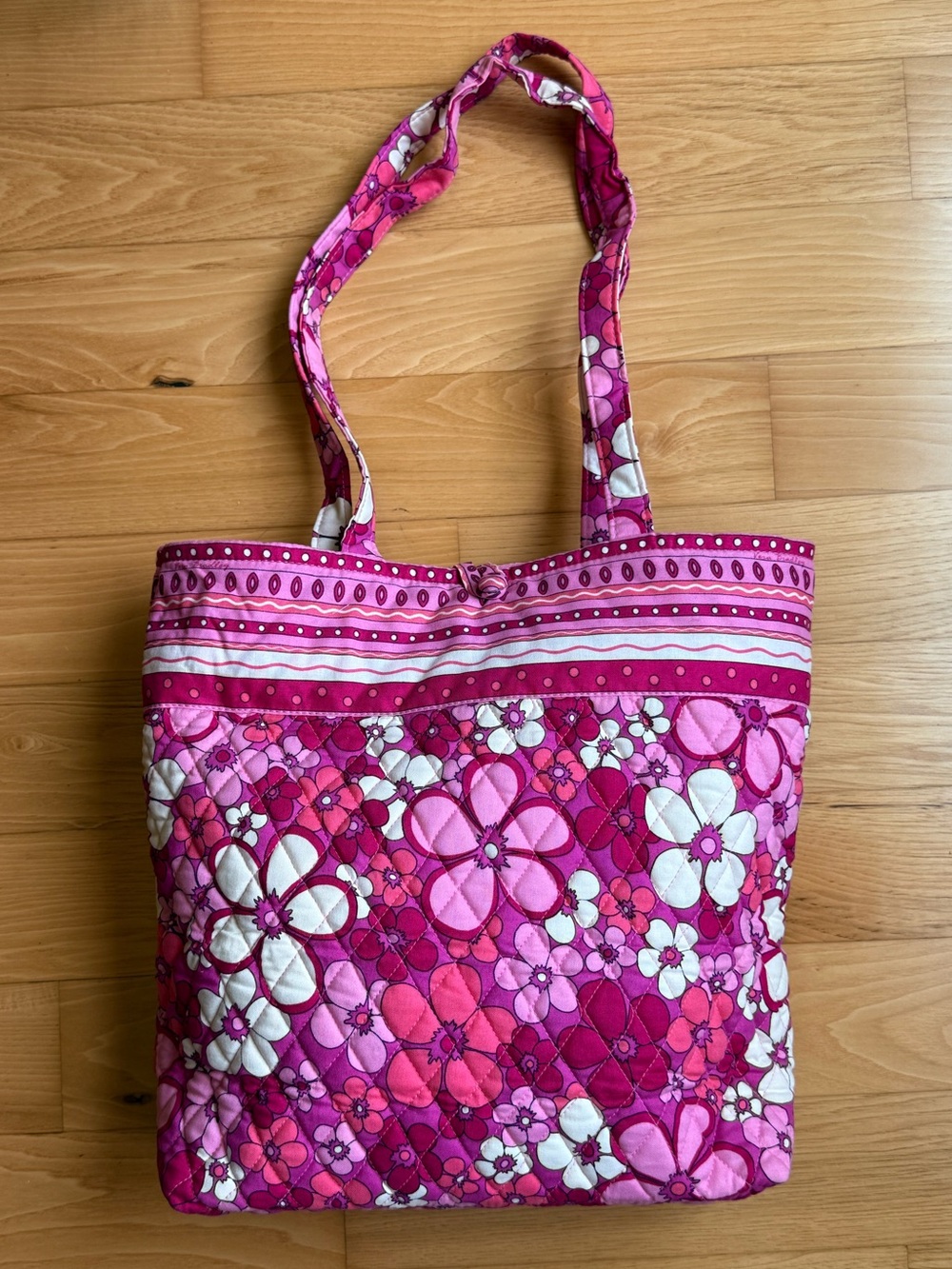 Vera Bradley Y2K vintage Petal Power quilted floral tote bag